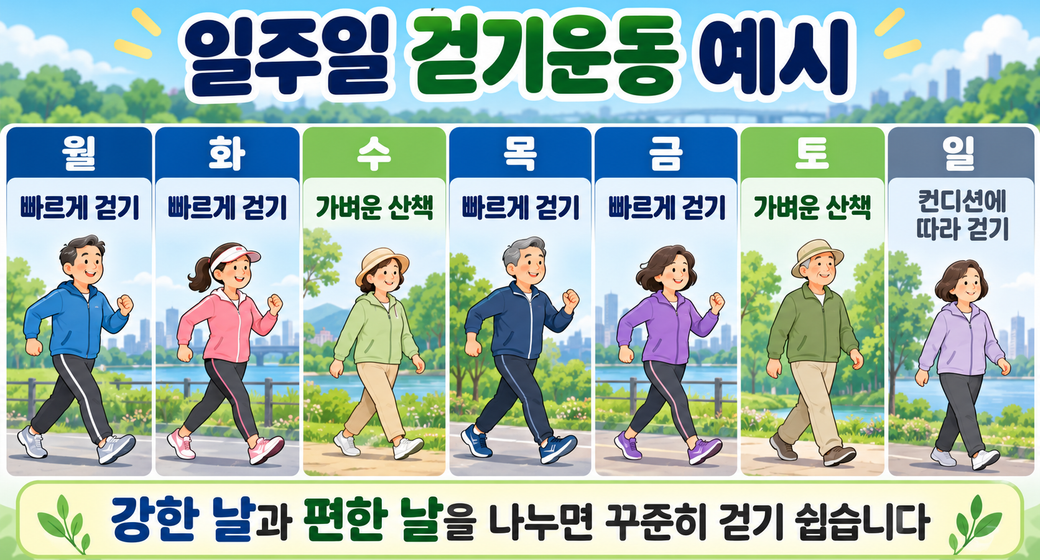 걷기운동 매일 해도 될까? 중년이라면 알아야 할 운동 빈도