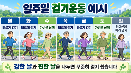 걷기운동 매일 해도 될까? 중년이라면 알아야 할 운동 빈도