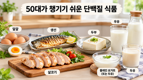 50대 단백질 섭취가 중요한 이유, 음식으로 챙기는 방법