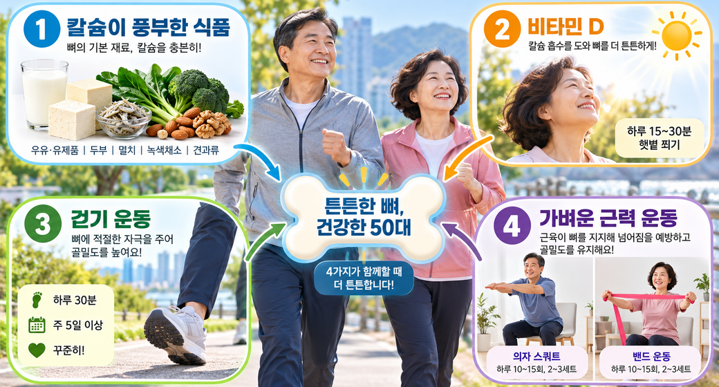 칼슘이 필요한 이유, 50대가 음식으로 챙기는 방법