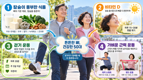 칼슘이 필요한 이유, 50대가 음식으로 챙기는 방법
