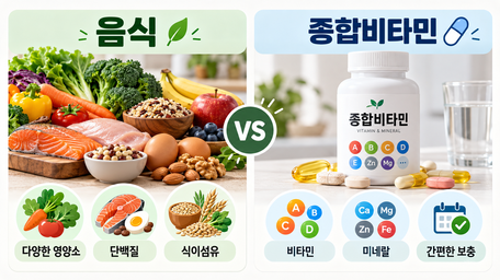 종합비타민 꼭 먹어야 할까? 음식 섭취와 영양제 차이