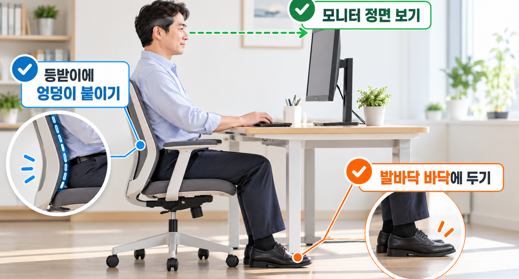 오래 앉아 있으면 허리가 뻐근한 이유와 생활 속 스트레칭