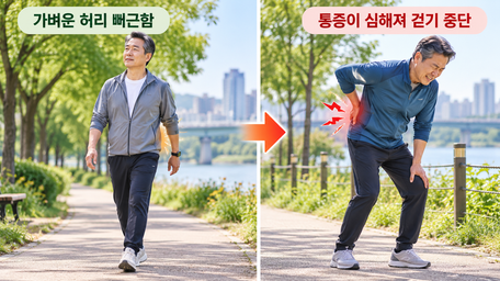 허리가 불편할 때 걷기운동 해도 될까? 확인할 점 정리